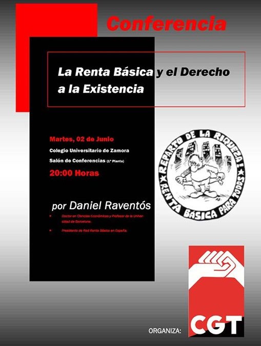 [2 de junio – Zamora] La renta básica y el derecho a la existencia