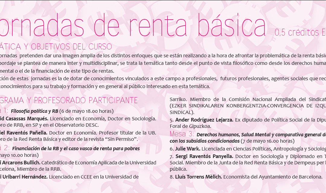 [Curso UNED] Jornadas de renta básica