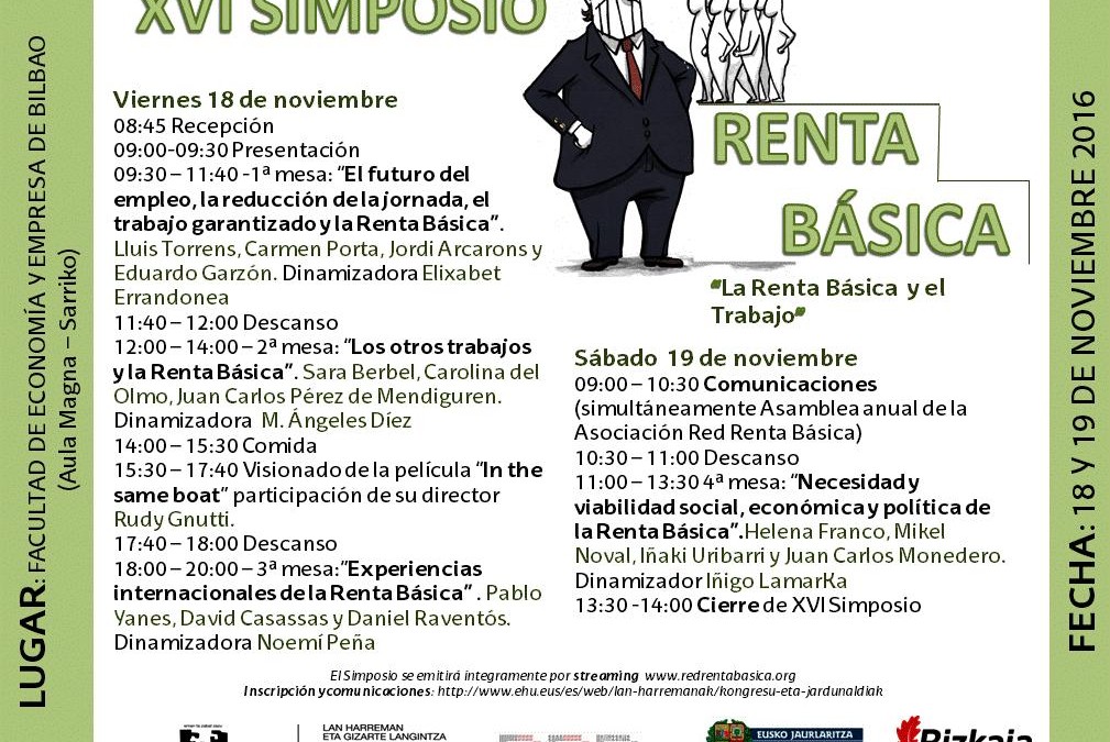 Programa definitivo del XVI Simposio de la Renta Básica