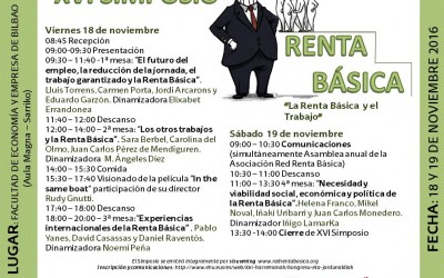 Importante aportación económica de la Universidad del País Vasco y de las Instituciones Vascas a la organización del XVI Simposio de la Renta Básica