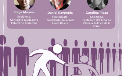 La renta básica incondicional. Jorge Moruno, Carolina Plaza y Daniel Raventós en la Universidad de Salamanca