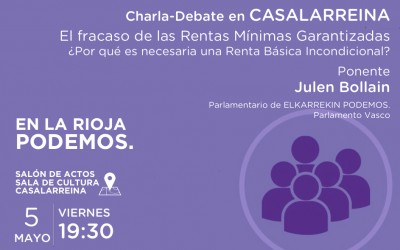 El fracaso de las Rentas Mínimas Garantizadas y la necesidad de una Renta Básica Incondicional. Charla debate con Julen Bollain en La Rioja