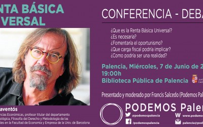 7 de junio: Conferencia-Debate sobre la Renta Básica organizado por Podemos Palencia
