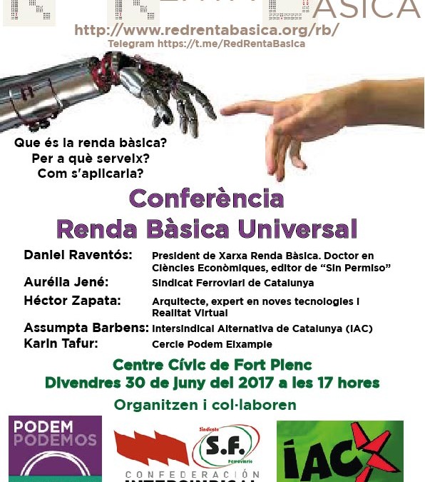 Podem, Intersindical Alternativa de Catalunya y Confederación Intersindical organizan un encuentro sobre la Renta Básica