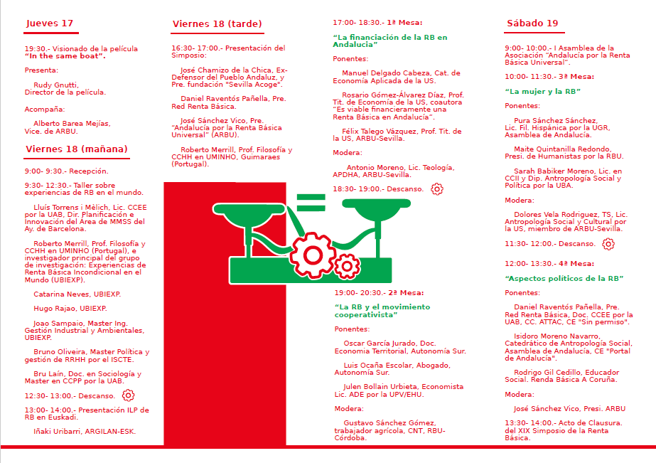 Programa XIX Simposio de la Renta Básica. Sevilla, 17-19 de octubre
