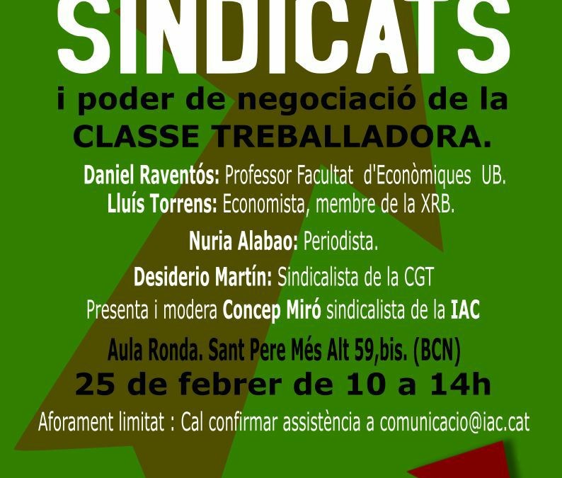 Nuevos retos para el sindicalismo alternativo en Catalunya: por una Renta Básica incondicional