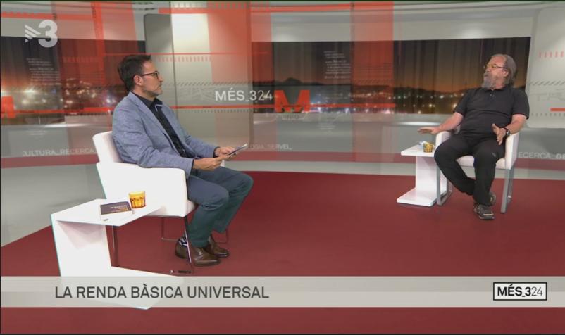 Entrevista TV3: “Renta básica incondicional, una propuesta de financiación racional y justa”